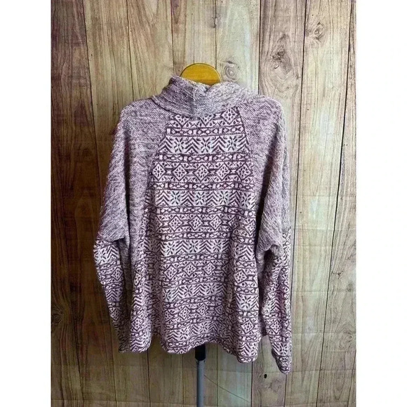 44 degrees North Jacquard French Terry Cowl Neck Long Sleeve Sweater Size 2X - Picture 6 of 8